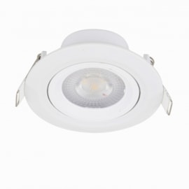 SPOT DE EMBUTIR LED REDONDO FOCO DIRECIONÁVEL 4000K 5W BIVOLT Ø9X4CM ABS BRANCO | GAYA 9969