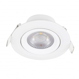 SPOT DE EMBUTIR LED REDONDO FOCO DIRECIONÁVEL 6000K 3W BIVOLT Ø7,5X4CM ABS BRANCO | GAYA 9967