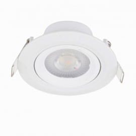 SPOT DE EMBUTIR LED REDONDO FOCO DIRECIONÁVEL 6000K 5W BIVOLT Ø9X4CM ABS BRANCO | GAYA 9970 SPOT DE EMBUTIR LED REDONDO FOCO DIRECIONÁVEL 6000K 5W BIVOLT Ø9X4CM ABS BRANCO | GAYA 9970