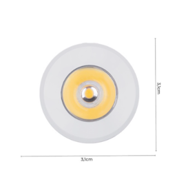 SPOT DE EMBUTIR LED REDONDO MINI 3000K 1W BIVOLT BRANCO | NORDECOR S33001