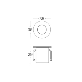 SPOT DE EMBUTIR LED REDONDO PARA MOVELARIA MDF 3000K 1W BIVOLT Ø3,5X2,9CM ABS PRATA | SKYLIGHT SKY-1001R/PR