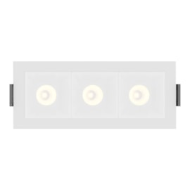 SPOT DE EMBUTIR LED VIGO RETANGULAR 3 FOCOS 2700K 6W BIVOLT 10,5X4,5X5CM ALUMÍNIO E POLICARBONATO BRANCO | PIX ILUMINAÇÃ