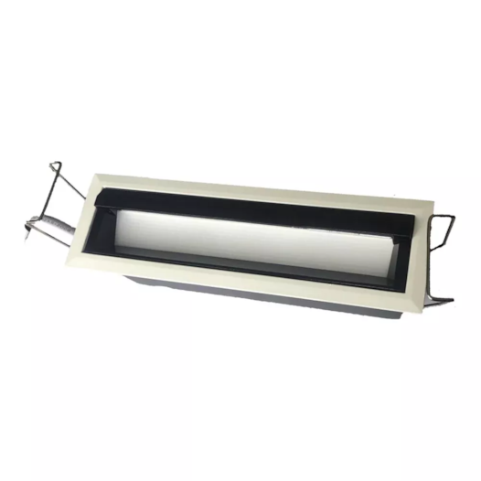 SPOT DE EMBUTIR LED WALL WASHER PIACE RETANGULAR 2700K 10W BIVOLT 15,9X4,5X6,8CM ALUMÍNIO BRANCO | SL ILUMINAÇÃO 2082-37