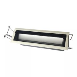 SPOT DE EMBUTIR LED WALL WASHER PIACE RETANGULAR 4000K 10W BIVOLT 15,9X4,5X6,8CM ALUMÍNIO BRANCO | SL ILUMINAÇÃO 2082-37