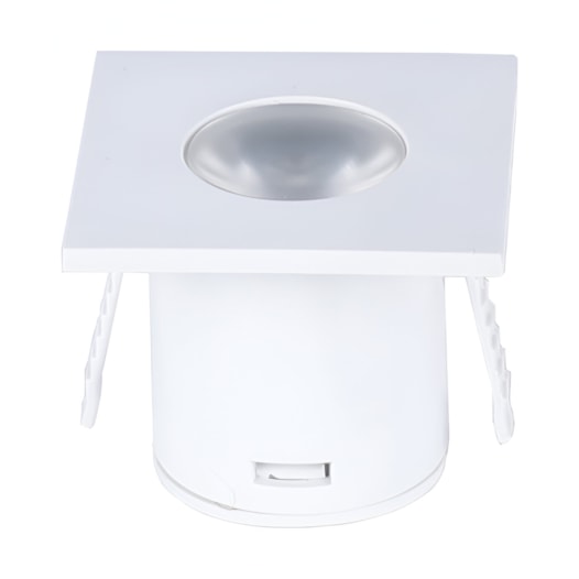 SPOT DE EMBUTIR LED YASA MINI QUADRADO ACOMPANHAM 2 SPOTS 3000K 1W BIVOLT BRANCO | NORDECOR 6329