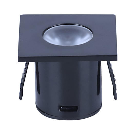 SPOT DE EMBUTIR LED YASA MINI QUADRADO ACOMPANHAM 2 SPOTS 3000K 1W BIVOLT PRETO | NORDECOR 6330