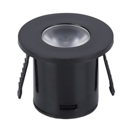 SPOT DE EMBUTIR LED YASA MINI REDONDO ACOMPANHAM 2 SPOTS 3000K 1W BIVOLT PRETO | NORDECOR 6328