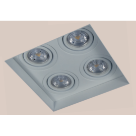 SPOT DE EMBUTIR NO FRAME 16X16X9CM 4X MR11 GZ10 | BELLUCE G1301/4