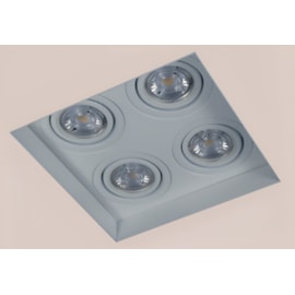 SPOT DE EMBUTIR NO FRAME 27X27X14CM 4X PAR30 E27 | BELLUCE G1330/4 SPOT DE EMBUTIR NO FRAME 27X27X14CM 4X PAR30 E27 | BELLUCE G1330/4