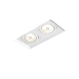 SPOT DE EMBUTIR NO FRAME II RETANGULAR DUPLO AR70 19,8X9,6X10CM ALUMÍNIO | NEWLINE IN61342 SPOT DE EMBUTIR NO FRAME II RETANGULAR DUPLO AR70 19,8X9,6X10CM ALUMÍNIO | NEWLINE IN61342