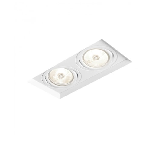 SPOT DE EMBUTIR NO FRAME II RETANGULAR DUPLO AR70 19,8X9,6X10CM ALUMÍNIO | NEWLINE IN61342 SPOT DE EMBUTIR NO FRAME II RETANGULAR DUPLO AR70 19,8X9,6X10CM ALUMÍNIO | NEWLINE IN61342