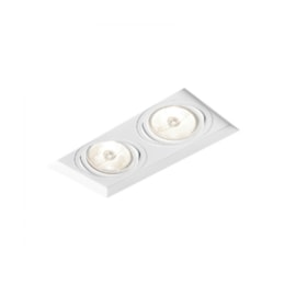 SPOT DE EMBUTIR NO FRAME II RETANGULAR DUPLO PAR20 19,8X9,6X13CM ALUMÍNIO | NEWLINE IN60332 SPOT DE EMBUTIR NO FRAME II RETANGULAR DUPLO PAR20 19,8X9,6X13CM ALUMÍNIO | NEWLINE IN60332