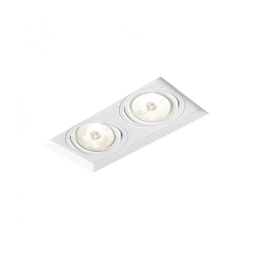 SPOT DE EMBUTIR NO FRAME II RETANGULAR DUPLO PAR20 19,8X9,6X13CM ALUMÍNIO | NEWLINE IN60332 SPOT DE EMBUTIR NO FRAME II RETANGULAR DUPLO PAR20 19,8X9,6X13CM ALUMÍNIO | NEWLINE IN60332