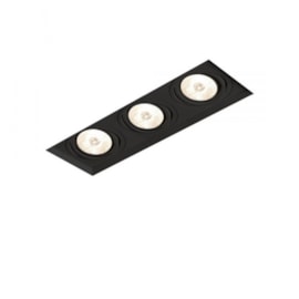 SPOT DE EMBUTIR NO FRAME II RETANGULAR TRIPLO AR111 42,6X13,6X10CM ALUMÍNIO | NEWLINE IN61353 SPOT DE EMBUTIR NO FRAME II RETANGULAR TRIPLO AR111 42,6X13,6X10CM ALUMÍNIO | NEWLINE IN61353