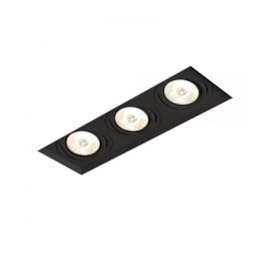 SPOT DE EMBUTIR NO FRAME II RETANGULAR TRIPLO AR70 30,3X9,6X10CM ALUMÍNIO | NEWLINE IN61343 SPOT DE EMBUTIR NO FRAME II RETANGULAR TRIPLO AR70 30,3X9,6X10CM ALUMÍNIO | NEWLINE IN61343