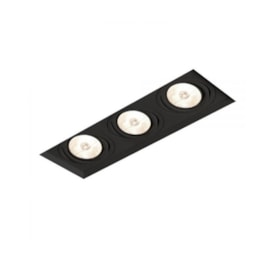 SPOT DE EMBUTIR NO FRAME II RETANGULAR TRIPLO DICROICA PAR16 30,3X9,6X9CM ALUMÍNIO | NEWLINE IN60323 SPOT DE EMBUTIR NO FRAME II RETANGULAR TRIPLO DICROICA PAR16 30,3X9,6X9CM ALUMÍNIO | NEWLINE IN60323