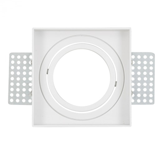SPOT DE EMBUTIR NO FRAME QUADRADO DIRECIONÁVEL AR111 15X15X3,6CM PVC BRANCO | GAYA 8272 SPOT DE EMBUTIR NO FRAME QUADRADO DIRECIONÁVEL AR111 15X15X3,6CM PVC BRANCO | GAYA 8272