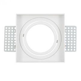 SPOT DE EMBUTIR NO FRAME QUADRADO DIRECIONÁVEL AR70 11X11X3CM PVC BRANCO | GAYA 8266 SPOT DE EMBUTIR NO FRAME QUADRADO DIRECIONÁVEL AR70 11X11X3CM PVC BRANCO | GAYA 8266