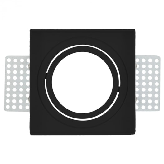SPOT DE EMBUTIR NO FRAME QUADRADO DIRECIONÁVEL AR70 11X11X3CM PVC PRETO | GAYA 8267 SPOT DE EMBUTIR NO FRAME QUADRADO DIRECIONÁVEL AR70 11X11X3CM PVC PRETO | GAYA 8267