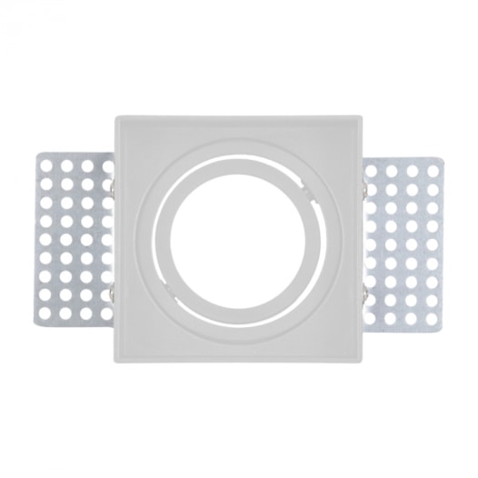 SPOT DE EMBUTIR NO FRAME QUADRADO DIRECIONÁVEL DICROICA PAR16 8X8X3CM PVC BRANCO | GAYA 8264 SPOT DE EMBUTIR NO FRAME QUADRADO DIRECIONÁVEL DICROICA PAR16 8X8X3CM PVC BRANCO | GAYA 8264