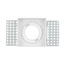SPOT DE EMBUTIR NO FRAME QUADRADO DIRECIONÁVEL MINI DICROICA 6,5X6,5X3CM PVC BRANCO | GAYA 8262 SPOT DE EMBUTIR NO FRAME QUADRADO DIRECIONÁVEL MINI DICROICA 6,5X6,5X3CM PVC BRANCO | GAYA 8262