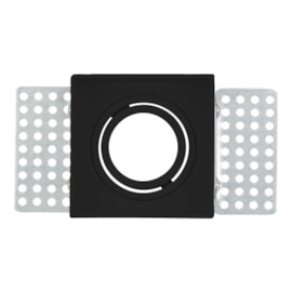 SPOT DE EMBUTIR NO FRAME QUADRADO DIRECIONÁVEL MINI DICROICA 6,5X6,5X3CM PVC PRETO | GAYA 8263