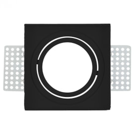 SPOT DE EMBUTIR NO FRAME QUADRADO DIRECIONÁVEL PAR30 15X15X3,6CM PVC PRETO | GAYA 8271 SPOT DE EMBUTIR NO FRAME QUADRADO DIRECIONÁVEL PAR30 15X15X3,6CM PVC PRETO | GAYA 8271