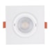 SPOT DE EMBUTIR PLANO QUADRADO 10,2X10,2X2,5CM POLICARBONATO BRANCO | NORDECOR 6290