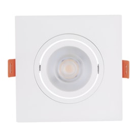 SPOT DE EMBUTIR PLANO QUADRADO 10,2X10,2X2,5CM POLICARBONATO BRANCO | NORDECOR 6290 SPOT DE EMBUTIR PLANO QUADRADO 10,2X10,2X2,5CM POLICARBONATO BRANCO | NORDECOR 6290
