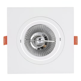 SPOT DE EMBUTIR PLANO QUADRADO 13X13X2,7CM POLICARBONATO BRANCO | NORDECOR 6296 SPOT DE EMBUTIR PLANO QUADRADO 13X13X2,7CM POLICARBONATO BRANCO | NORDECOR 6296