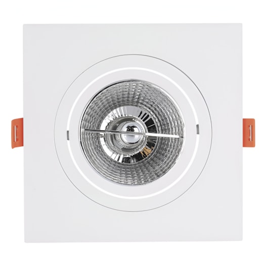 SPOT DE EMBUTIR PLANO QUADRADO 13X13X2,7CM POLICARBONATO BRANCO | NORDECOR 6296 SPOT DE EMBUTIR PLANO QUADRADO 13X13X2,7CM POLICARBONATO BRANCO | NORDECOR 6296