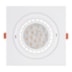 SPOT DE EMBUTIR PLANO QUADRADO 17X17X2,5CM POLICARBONATO BRANCO | NORDECOR 6298