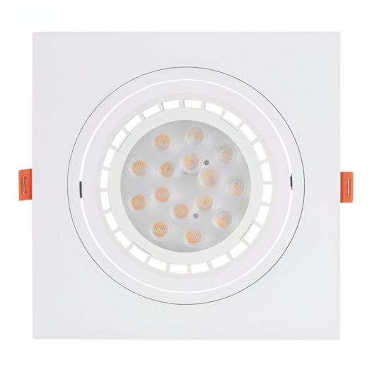 SPOT DE EMBUTIR PLANO QUADRADO 17X17X2,5CM POLICARBONATO BRANCO | NORDECOR 6298 SPOT DE EMBUTIR PLANO QUADRADO 17X17X2,5CM POLICARBONATO BRANCO | NORDECOR 6298