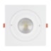 SPOT DE EMBUTIR PLANO QUADRADO 17X17X2,7CM POLICARBONATO BRANCO | NORDECOR 6294