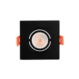 SPOT DE EMBUTIR PLANO QUADRADO 17X17X2,7CM POLICARBONATO PRETO | NORDECOR 6295 SPOT DE EMBUTIR PLANO QUADRADO 17X17X2,7CM POLICARBONATO PRETO | NORDECOR 6295