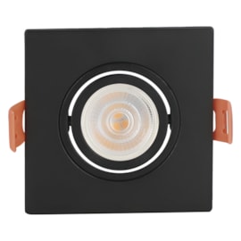 SPOT DE EMBUTIR PLANO QUADRADO 7,5X7,5X2,5CM POLICARBONATO PRETO | NORDECOR 6289 SPOT DE EMBUTIR PLANO QUADRADO 7,5X7,5X2,5CM POLICARBONATO PRETO | NORDECOR 6289