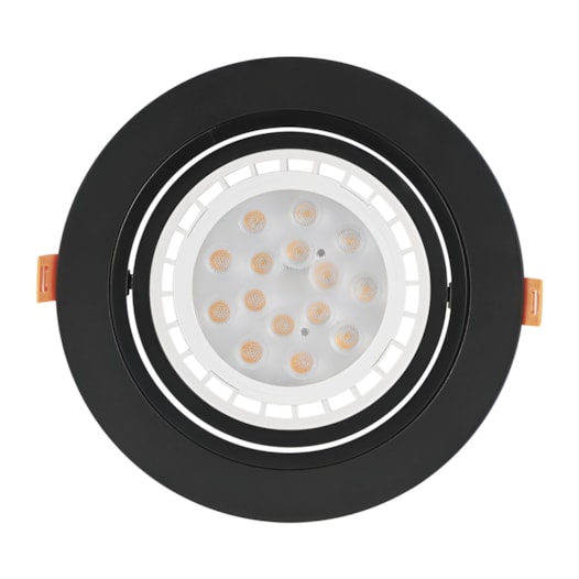 SPOT DE EMBUTIR PLANO REDONDO Ø17X2,7CM POLICARBONATO PRETO | NORDECOR 6287 SPOT DE EMBUTIR PLANO REDONDO Ø17X2,7CM POLICARBONATO PRETO | NORDECOR 6287