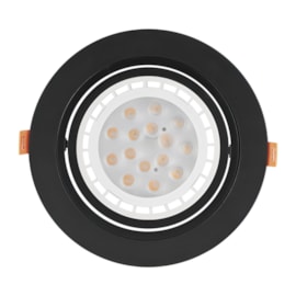 SPOT DE EMBUTIR PLANO REDONDO Ø17X2,7CM POLICARBONATO PRETO | NORDECOR 6287 SPOT DE EMBUTIR PLANO REDONDO Ø17X2,7CM POLICARBONATO PRETO | NORDECOR 6287