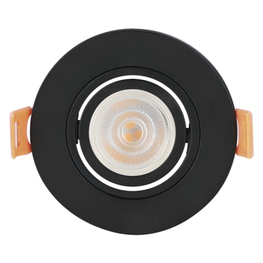 SPOT DE EMBUTIR PLANO REDONDO Ø7,5X2,6CM POLICARBONATO PRETO | NORDECOR 6277 SPOT DE EMBUTIR PLANO REDONDO Ø7,5X2,6CM POLICARBONATO PRETO | NORDECOR 6277