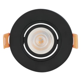 SPOT DE EMBUTIR PLANO REDONDO Ø7,5X2,6CM POLICARBONATO PRETO | NORDECOR 6277 SPOT DE EMBUTIR PLANO REDONDO Ø7,5X2,6CM POLICARBONATO PRETO | NORDECOR 6277