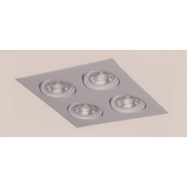SPOT DE EMBUTIR QUADRADO 31X31X7 4XAR111 GZ10 ALUMÍNIO | BELLUCE G8404 SPOT DE EMBUTIR QUADRADO 31X31X7 4XAR111 GZ10 ALUMÍNIO | BELLUCE G8404
