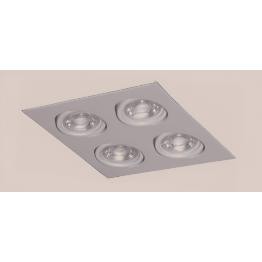 SPOT DE EMBUTIR QUADRADO 31X31X7 4XAR111 GZ10 ALUMÍNIO | BELLUCE G8404 SPOT DE EMBUTIR QUADRADO 31X31X7 4XAR111 GZ10 ALUMÍNIO | BELLUCE G8404