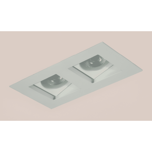 SPOT DE EMBUTIR RECUADO 16X9X6,5CM 2X PAR16 DICRÓICA MR16 GZ10 | BELLUCE G7022 SPOT DE EMBUTIR RECUADO 16X9X6,5CM 2X PAR16 DICRÓICA MR16 GZ10 | BELLUCE G7022