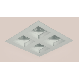 SPOT DE EMBUTIR RECUADO 19,5X19,5X10CM 4X AR70 GZ10  | BELLUCE G7044 SPOT DE EMBUTIR RECUADO 19,5X19,5X10CM 4X AR70 GZ10  | BELLUCE G7044