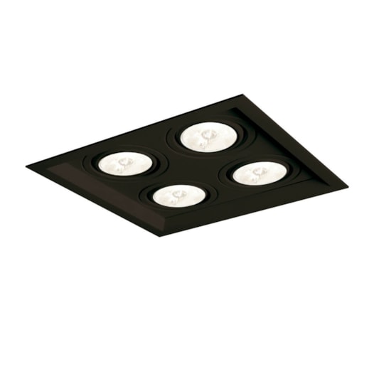 SPOT DE EMBUTIR RECUADO CHANFRADO QUADRADO QUÁDRUPLO AR111 32,4X32,4X8,5CM ALUMÍNIO | NEWLINE IN51354 SPOT DE EMBUTIR RECUADO CHANFRADO QUADRADO QUÁDRUPLO AR111 32,4X32,4X8,5CM ALUMÍNIO | NEWLINE IN51354