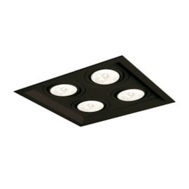 SPOT DE EMBUTIR RECUADO CHANFRADO QUADRADO QUÁDRUPLO AR70 24,1X24,1X8CM ALUMÍNIO | NEWLINE IN51344 SPOT DE EMBUTIR RECUADO CHANFRADO QUADRADO QUÁDRUPLO AR70 24,1X24,1X8CM ALUMÍNIO | NEWLINE IN51344