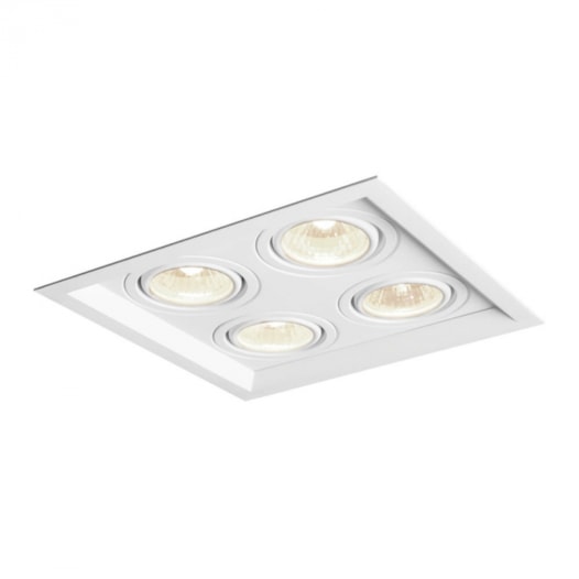 SPOT DE EMBUTIR RECUADO CHANFRADO QUADRADO QUÁDRUPLO DICROICA PAR16 MR16 20X20X7,5CM ALUMÍNIO | NEWLINE IN50324 SPOT DE EMBUTIR RECUADO CHANFRADO QUADRADO QUÁDRUPLO DICROICA PAR16 MR16 20X20X7,5CM ALUMÍNIO | NEWLINE IN50324