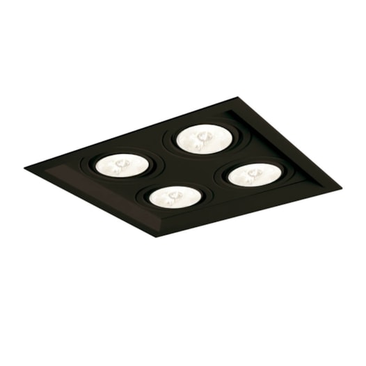 SPOT DE EMBUTIR RECUADO CHANFRADO QUADRADO QUÁDRUPLO PAR30 32,4X32,4X15CM ALUMÍNIO | NEWLINE IN51364 SPOT DE EMBUTIR RECUADO CHANFRADO QUADRADO QUÁDRUPLO PAR30 32,4X32,4X15CM ALUMÍNIO | NEWLINE IN51364