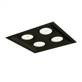 SPOT DE EMBUTIR RECUADO CHANFRADO QUADRADO QUÁDRUPLO PAR30 32,4X32,4X15CM ALUMÍNIO | NEWLINE IN51364 SPOT DE EMBUTIR RECUADO CHANFRADO QUADRADO QUÁDRUPLO PAR30 32,4X32,4X15CM ALUMÍNIO | NEWLINE IN51364