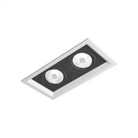 SPOT DE EMBUTIR RECUADO CHANFRADO RETANGULAR DUPLO PAR20 24,1X13,8X12CM ALUMÍNIO | NEWLINE IN50332 SPOT DE EMBUTIR RECUADO CHANFRADO RETANGULAR DUPLO PAR20 24,1X13,8X12CM ALUMÍNIO | NEWLINE IN50332